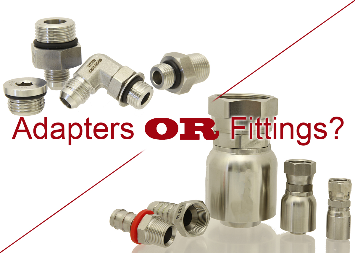 Photo of Titan Stainless Steel Fittings and Adapters on the white background